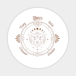 Aries Zodiac Sign Magnet